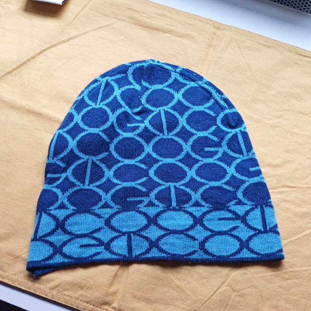 Vintage Coogi Blue Logo Silk/ Cashmere Blend Beanie Hat